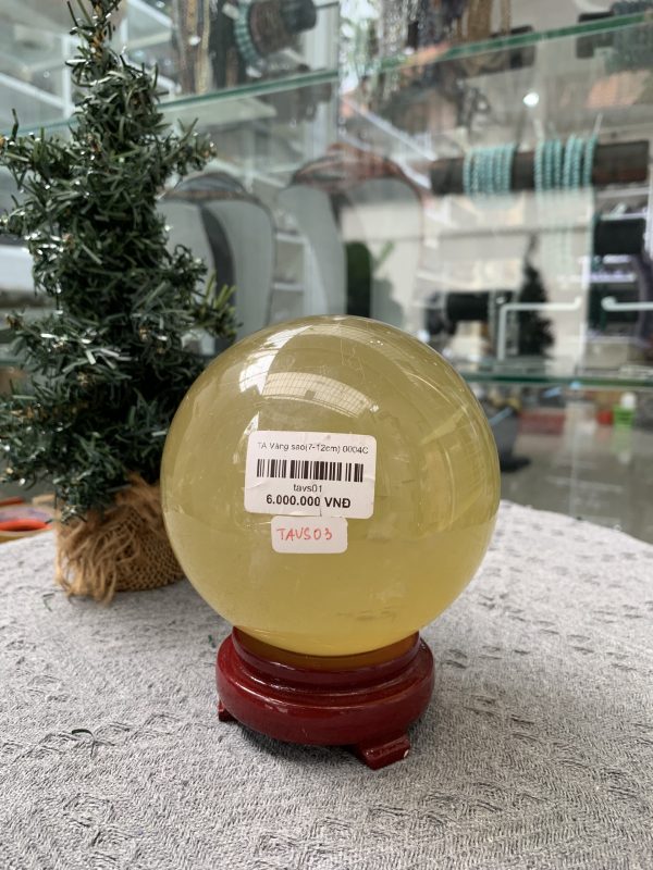 BI CẦU THẠCH ANH VÀNG SAO (TAVS03) ĐK: 11,15CM, KL: 1,94KG