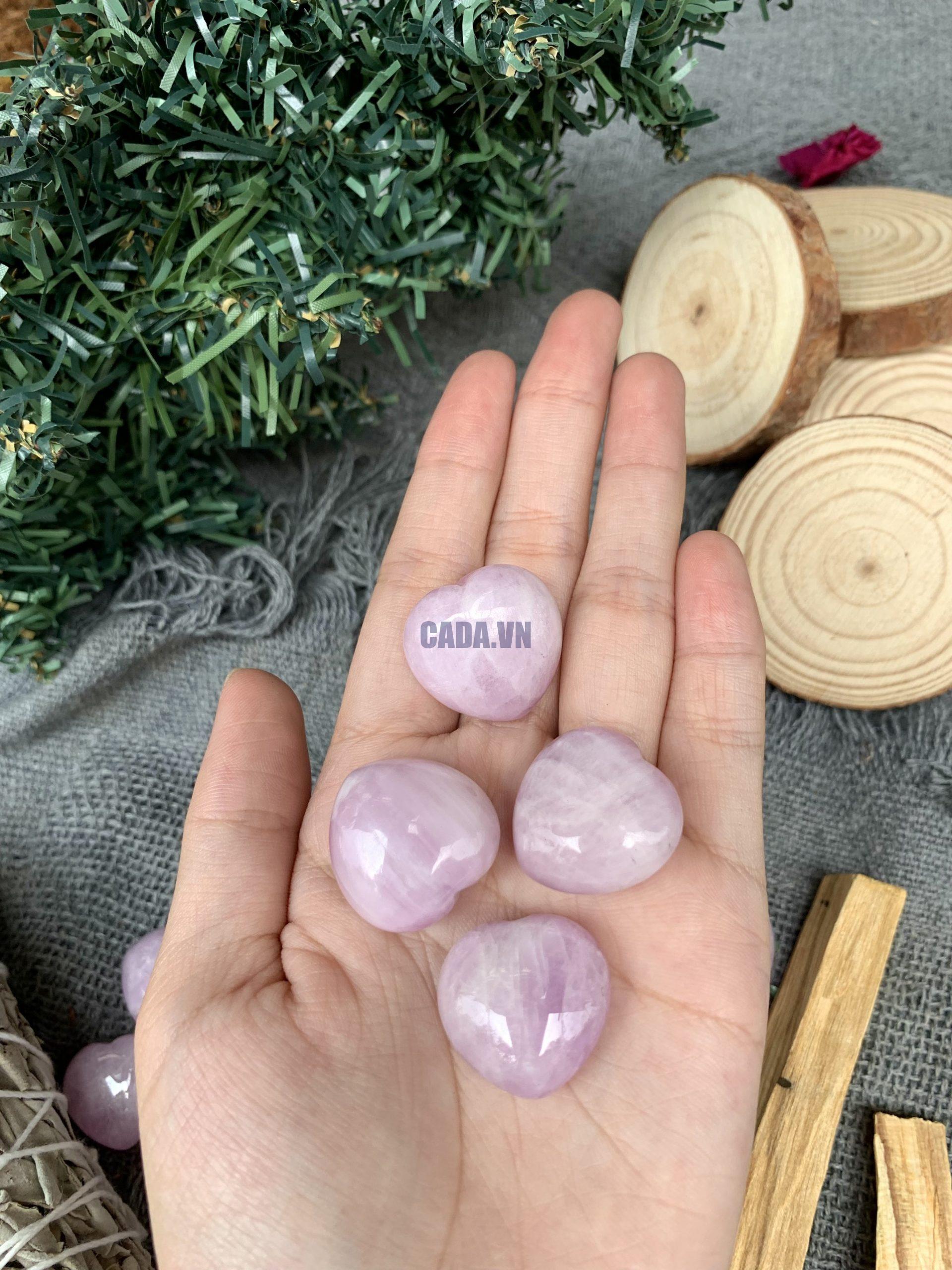 Trái tim Kunzite | Đá trang trí, sưu tầm, healing | CADA DECOR