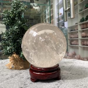 QUẢ CẦU PHONG THỦY THẠCH ANH TRẮNG (BTR59) ĐK: 12,58CM KL: 2,715KG