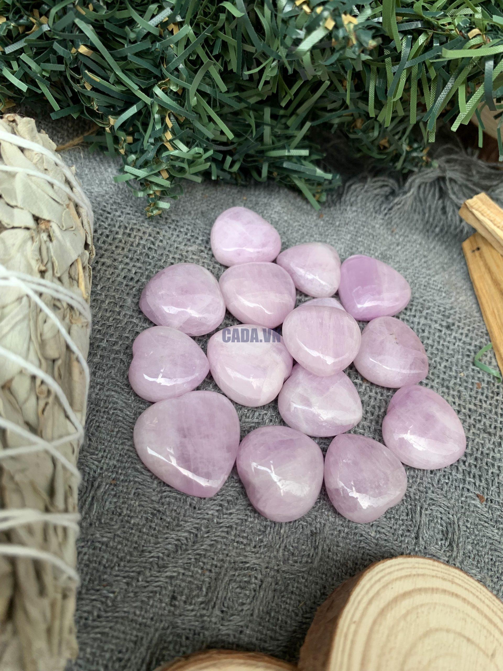 Trái tim Kunzite | Đá trang trí, sưu tầm, healing | CADA DECOR