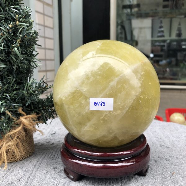 Bi Cầu Thạch Anh Vàng – Citrine Sphere (BV83) - KL: 2,78 KG - ĐK: 12,74 CM