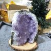 HỐC THẠCH ANH TÍM NHỎ – SMALL AMETHYST (TV401), KL: 1,218KG, KT: 12,5*10,5 CM
