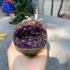 Bi Cầu Miệng Cười Thạch Anh Tím – Amethyst (BTH06) – KL: 0,465 KG – ĐK: 7,3CM