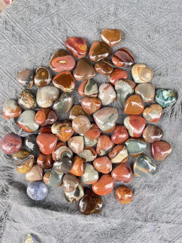Trái tim Polychrome Jasper | Đá trang trí, sưu tầm, healing | CADA DECOR