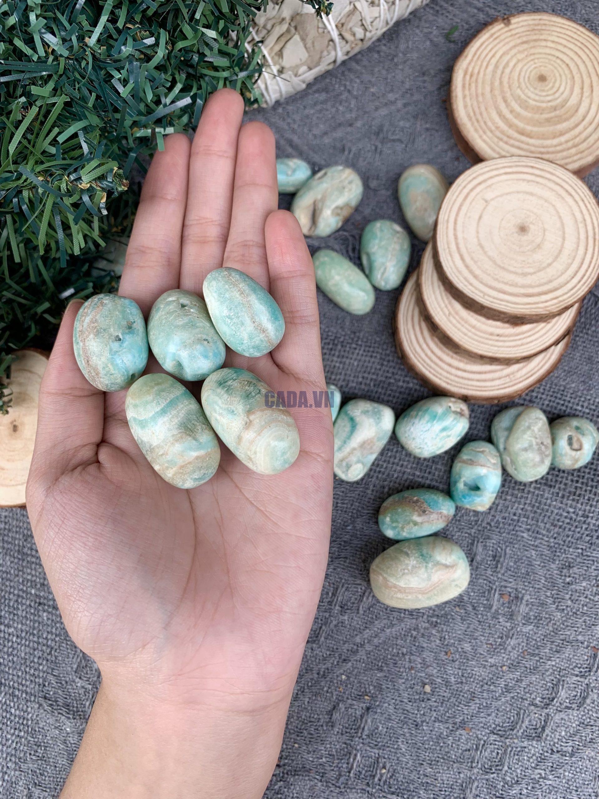Đá Thô Tumble Blue Aragonite - Đá thanh tẩy - Đá Tarot | CADA DECOR