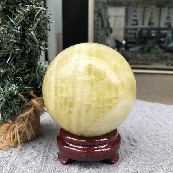 Bi Cầu Thạch Anh Vàng – Citrine Sphere (BV108) - KL: 1,625 KG - ĐK: 10,67 CM