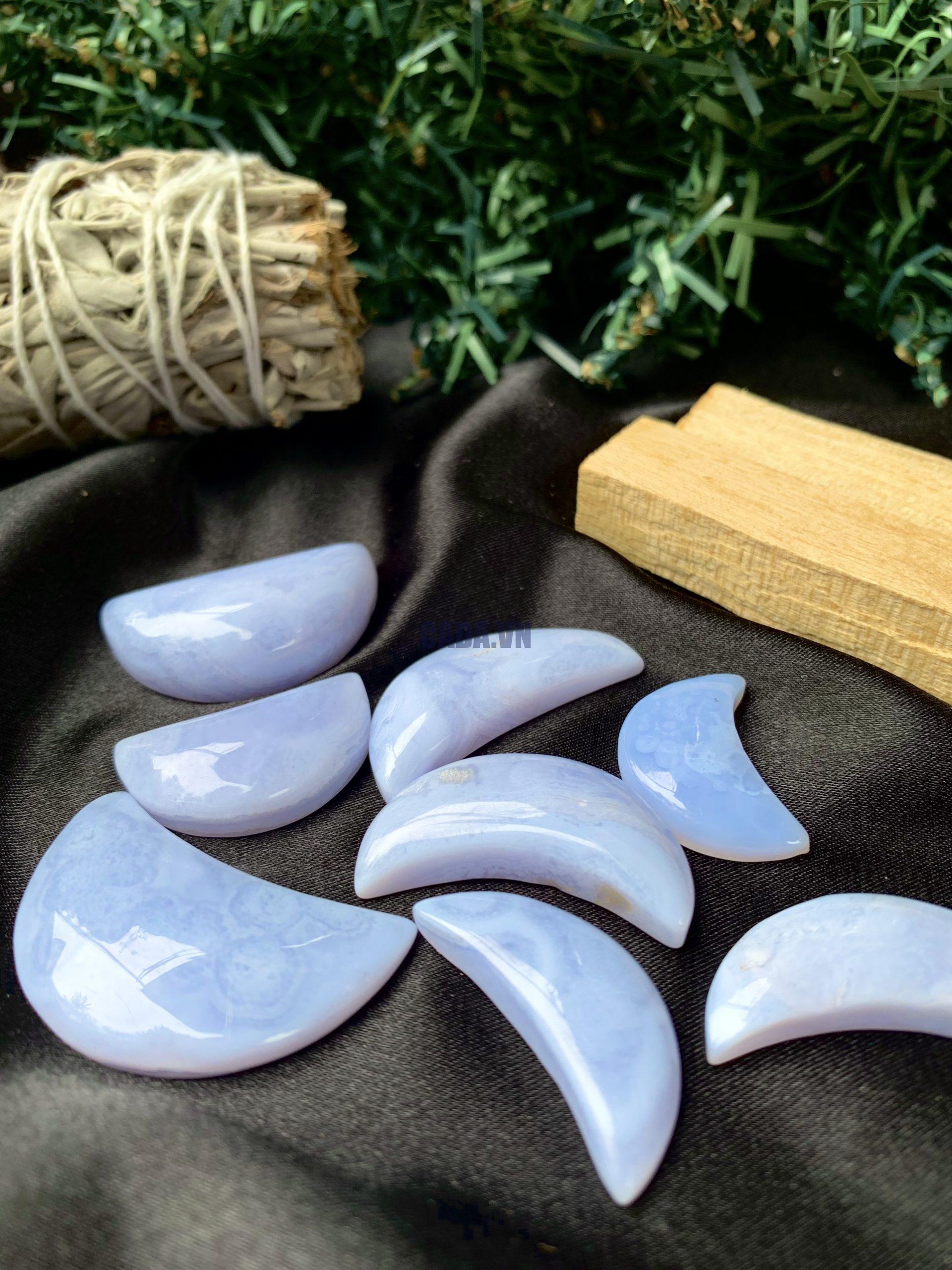 Mặt trăng Blue Lace Agate | CADA DECOR