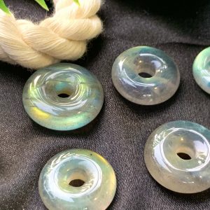 Đồng Điếu Labradorite - Labradorite Donut Pendant