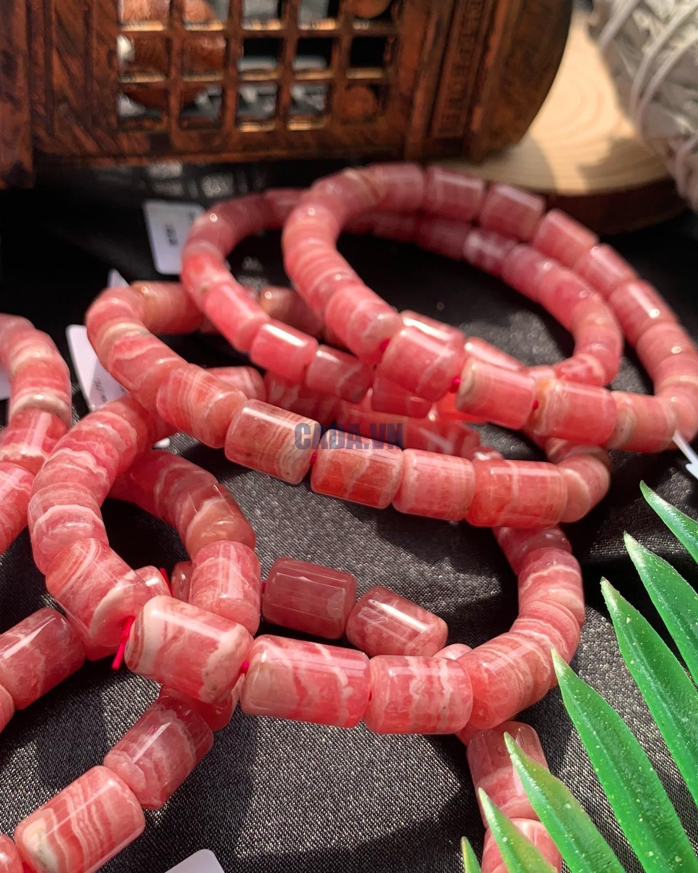Vòng Tay Đào hoa - Rhodochrosite Bracelet