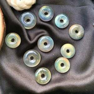 Đồng Điếu Labradorite - Labradorite Donut Pendant