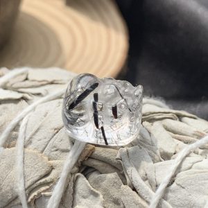 Tỳ Hưu Đá Thạch Anh Tóc Đen - Black Rutiled Quartz Pixiu