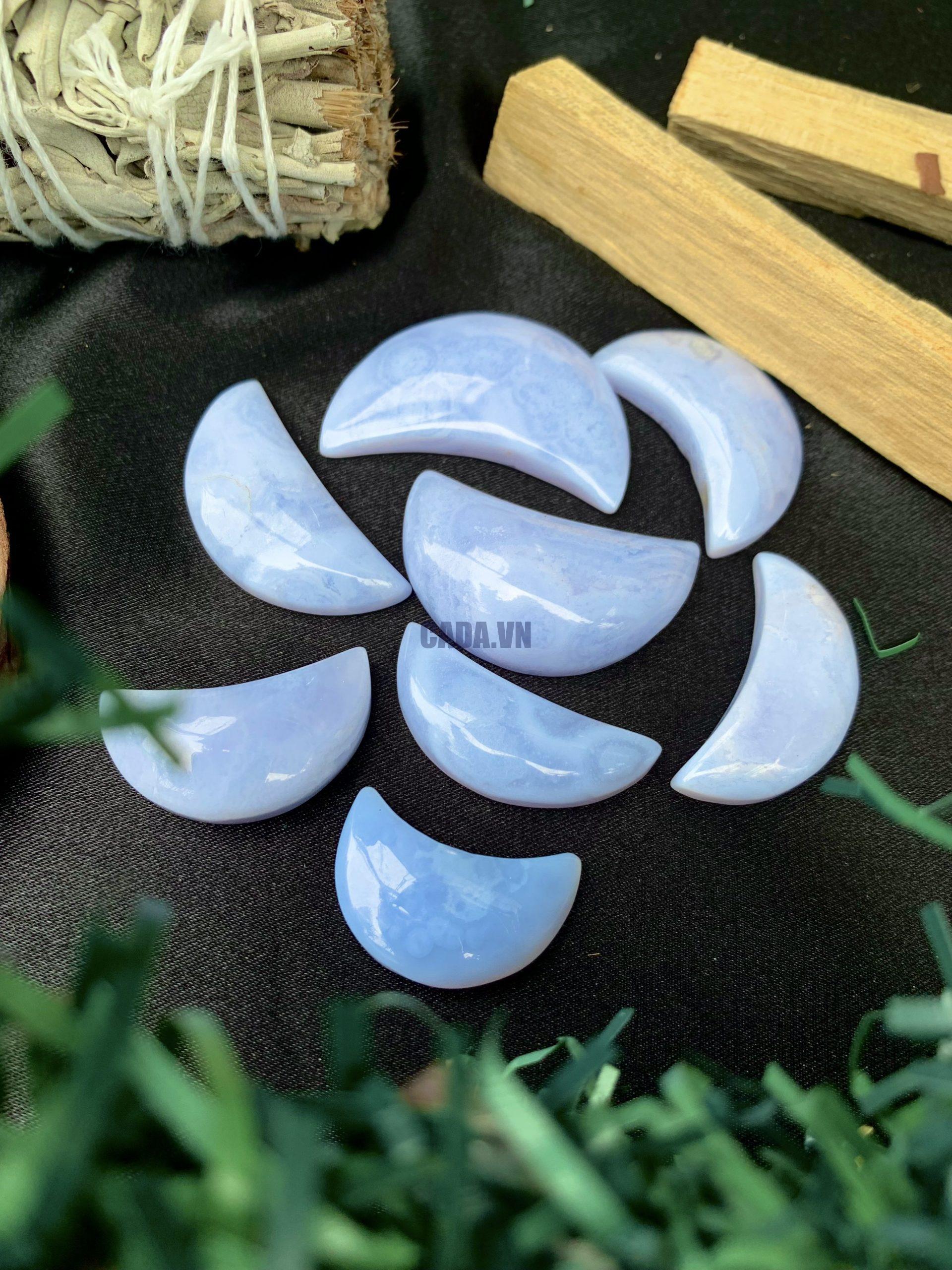 Mặt trăng Blue Lace Agate | CADA DECOR