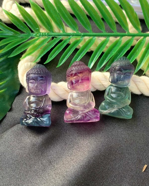 Tượng Phật Fluorite Mini - Mini Fluorite Buddha Statue