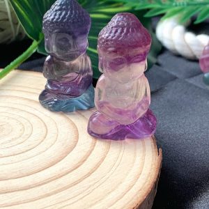 Tượng Phật Fluorite Mini - Mini Fluorite Buddha Statue