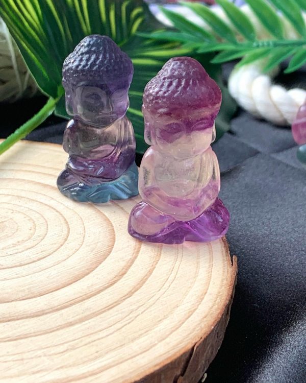 Tượng Phật Fluorite Mini - Mini Fluorite Buddha Statue