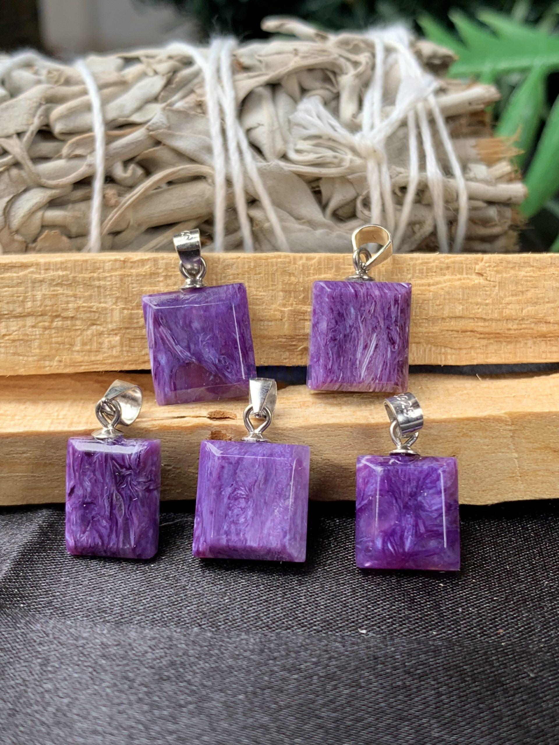 Mặt dây Đá mắt rồng Charoite