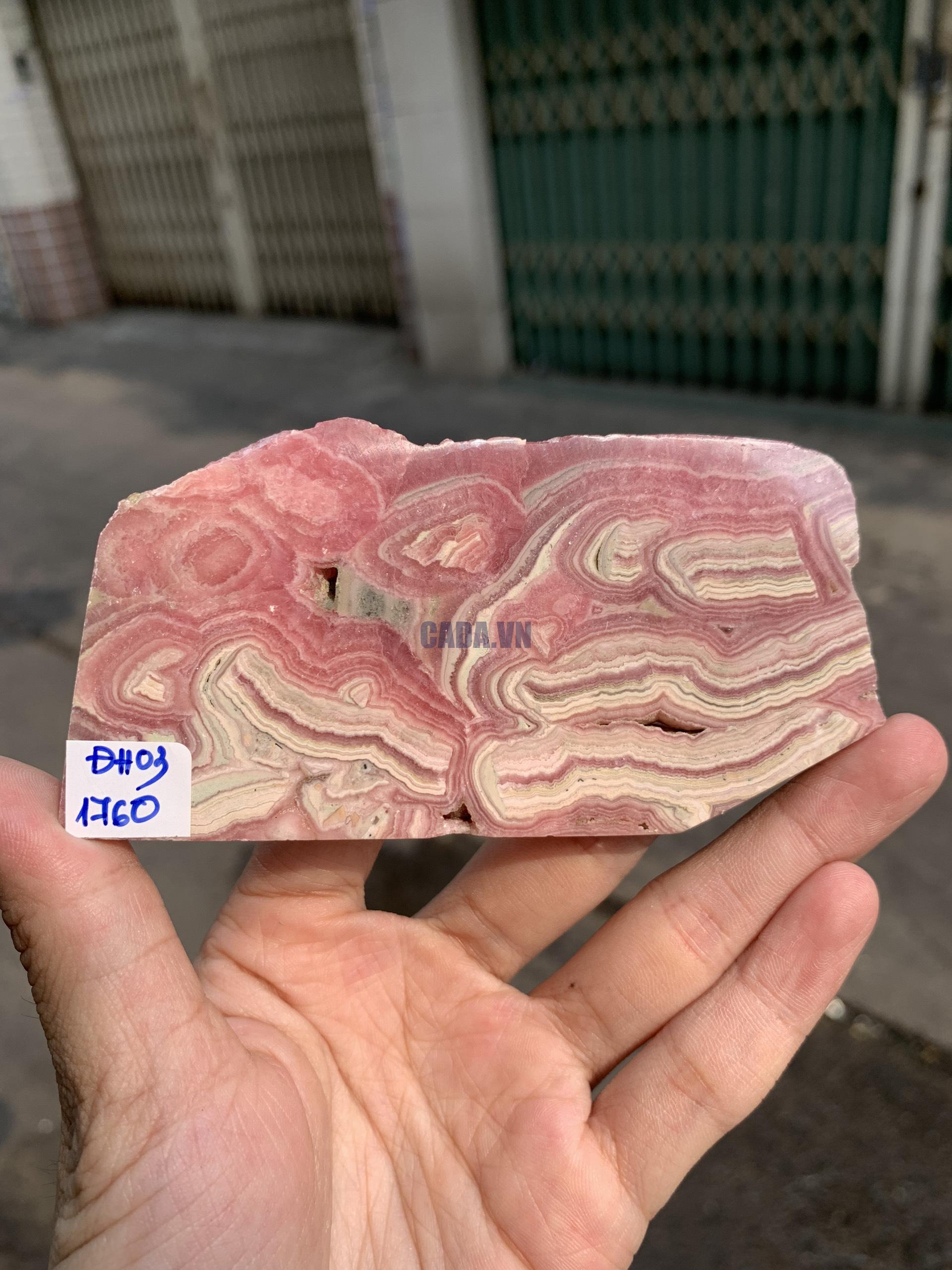 Đá Đào Hoa – Rhodochrosite (ĐH03), KT 5*10CM | CADA DECOR