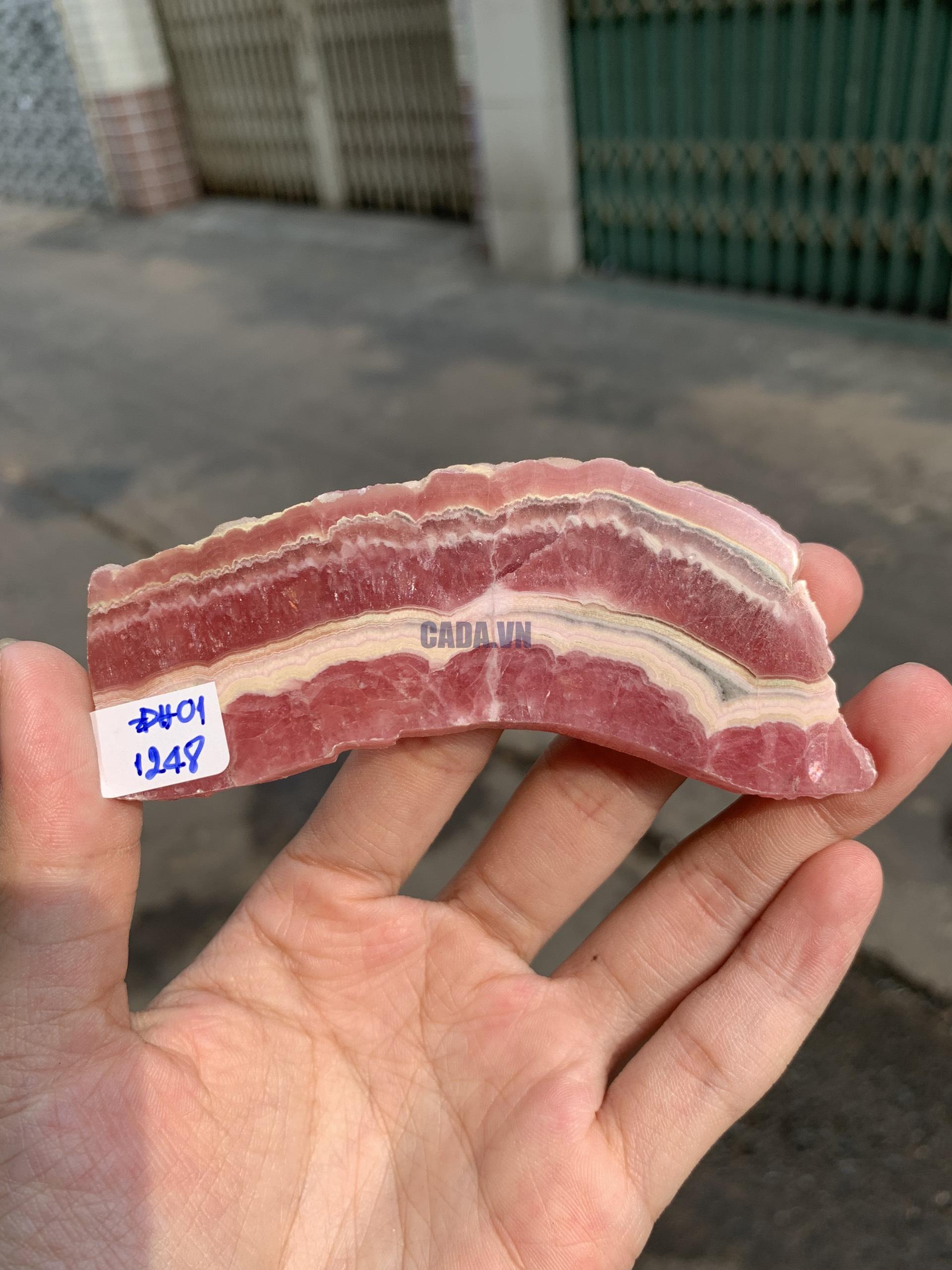 Đá Đào Hoa – Rhodochrosite (ĐH01), KT 3,5*9CM | CADA DECOR