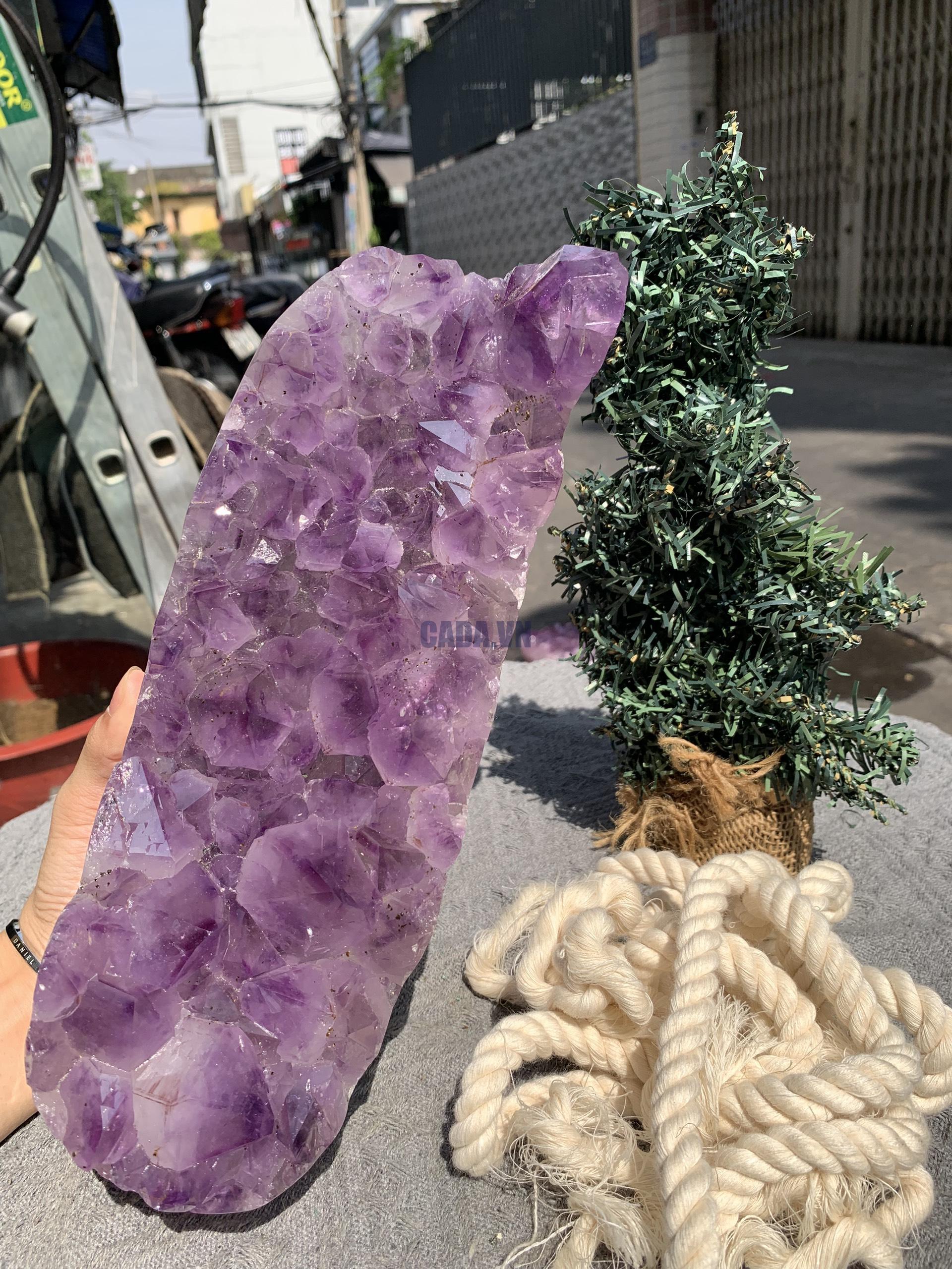 VỈ MẦM THẠCH ANH TÍM (VM05), KT: 25*9,5CM - KL: 3,6KG | CADA DECOR