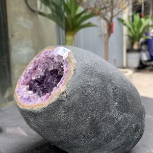 Túi Tiền – Ổ Tụ Tài Thạch Anh Tím – Amethyst (TAT41), KT: 11x8x16 CM, KL : 2,895kg