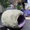 Túi Tiền – Ổ Tụ Tài Thạch Anh Tím – Amethyst (TAT42), KT: 11,5x8x14 CM, KL : 2,215kg