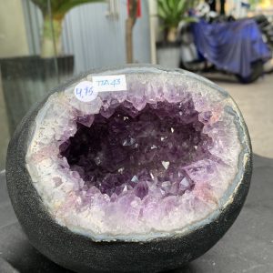 Túi Tiền – Ổ Tụ Tài Thạch Anh Tím – Amethyst (TAT43), KT: 12x10x18 CM, KL : 4,705kg