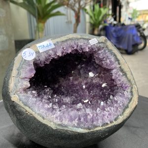 Túi Tiền – Ổ Tụ Tài Thạch Anh Tím – Amethyst (TAT44), KT: 13x10,5x20CM, KL : 5,075kg