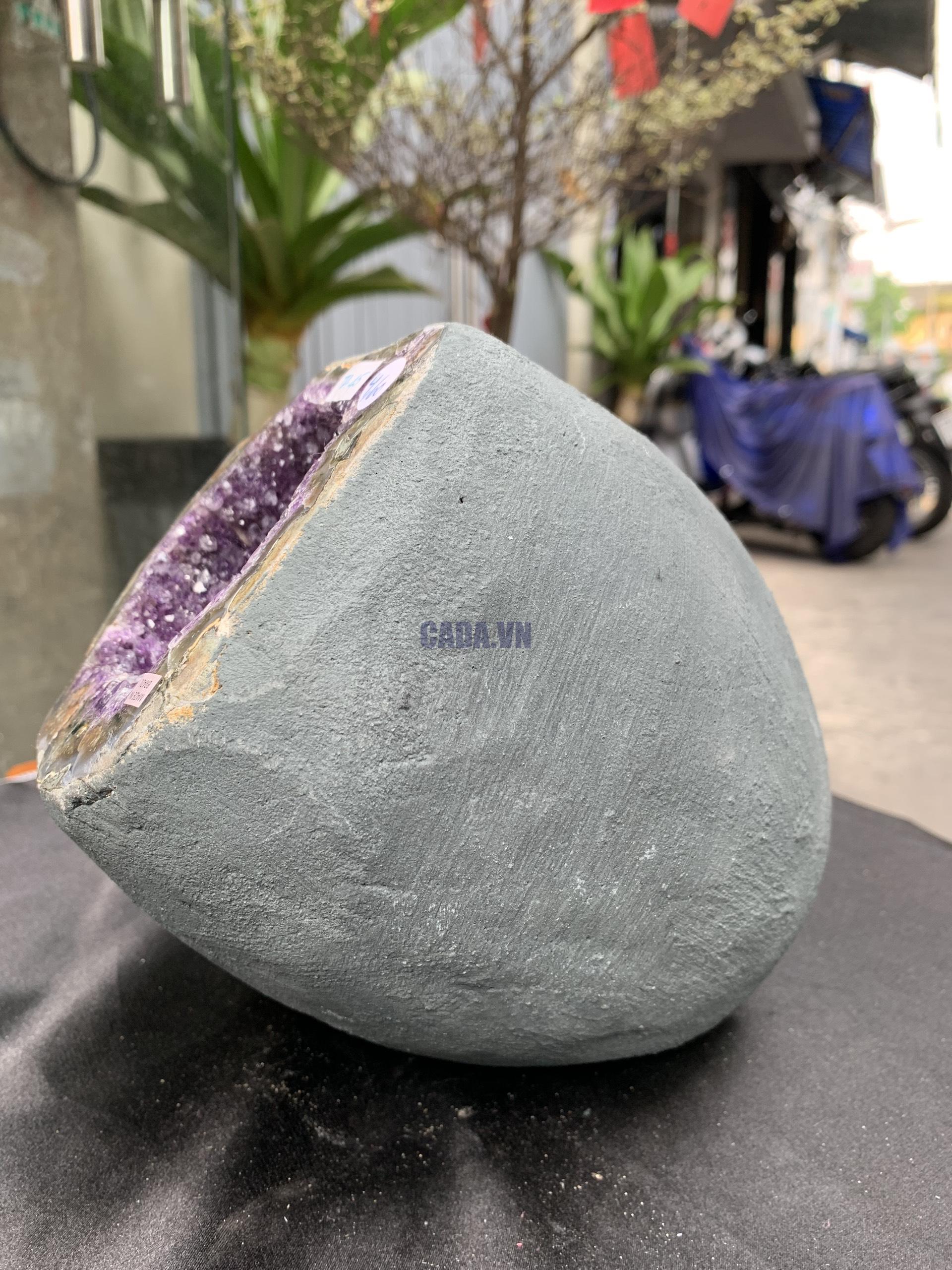 Túi Tiền – Ổ Tụ Tài Thạch Anh Tím – Amethyst (TAT45), KT: 10,5x11x20CM, KL : 4,525kg