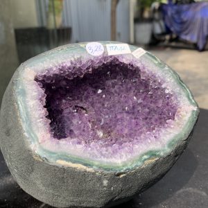 Túi Tiền – Ổ Tụ Tài Thạch Anh Tím – Amethyst (TAT46), KT: 11x9x18CM, KL : 3,235kg