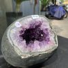 Túi Tiền – Ổ Tụ Tài Thạch Anh Tím – Amethyst (TAT48), KT: 10x9x16CM, KL : 2,885kg
