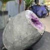 Túi Tiền – Ổ Tụ Tài Thạch Anh Tím – Amethyst (TAT48), KT: 10x9x16CM, KL : 2,885kg