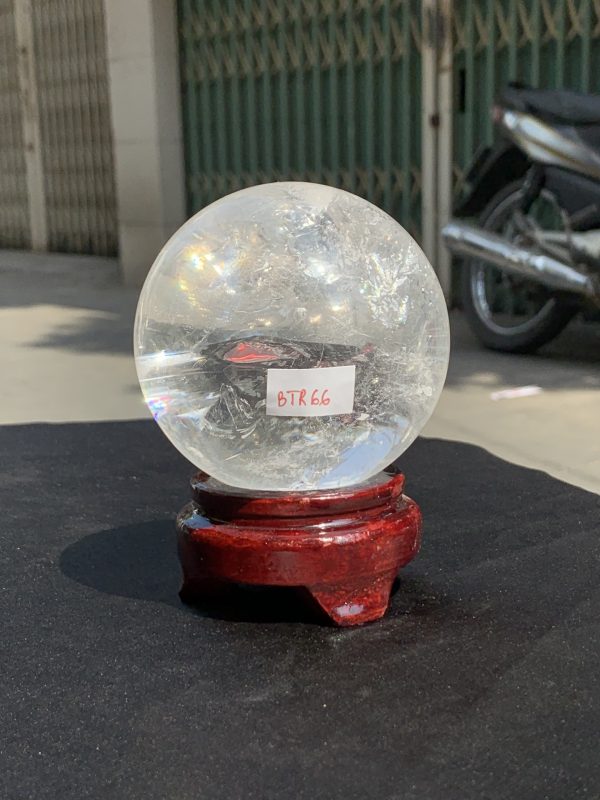QUẢ CẦU THẠCH ANH TRẮNG (BTR66) ĐK: 8,790CM - KL: 924GRAM | CADA DECOR