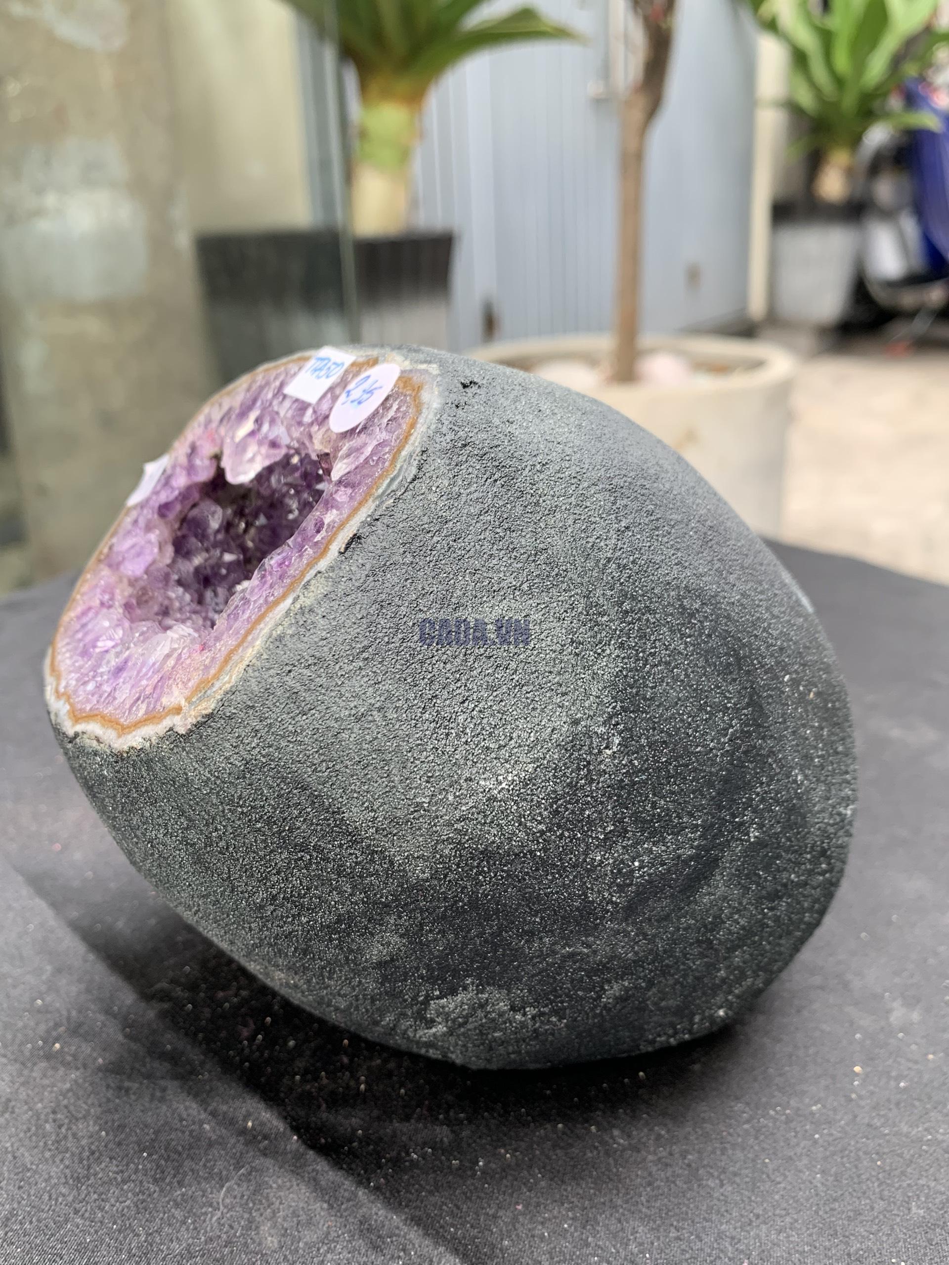 Túi Tiền – Ổ Tụ Tài Thạch Anh Tím – Amethyst (TAT50), KT: 9x7x15CM, KL : 2,125kg