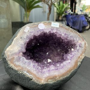 Túi Tiền – Ổ Tụ Tài Thạch Anh Tím – Amethyst (TAT52), KT: 16x12x16CM, KL : 4,26kg