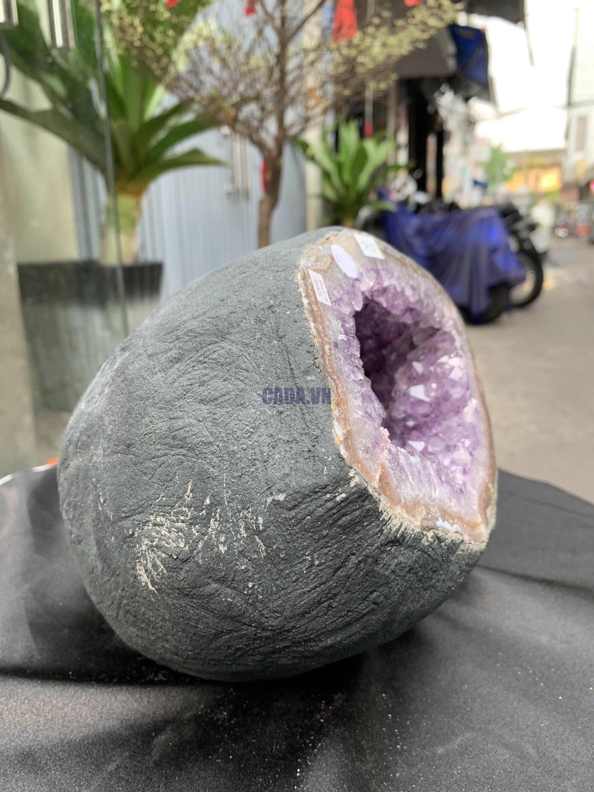 Túi Tiền – Ổ Tụ Tài Thạch Anh Tím – Amethyst (TAT52), KT: 16x12x16CM, KL : 4,26kg