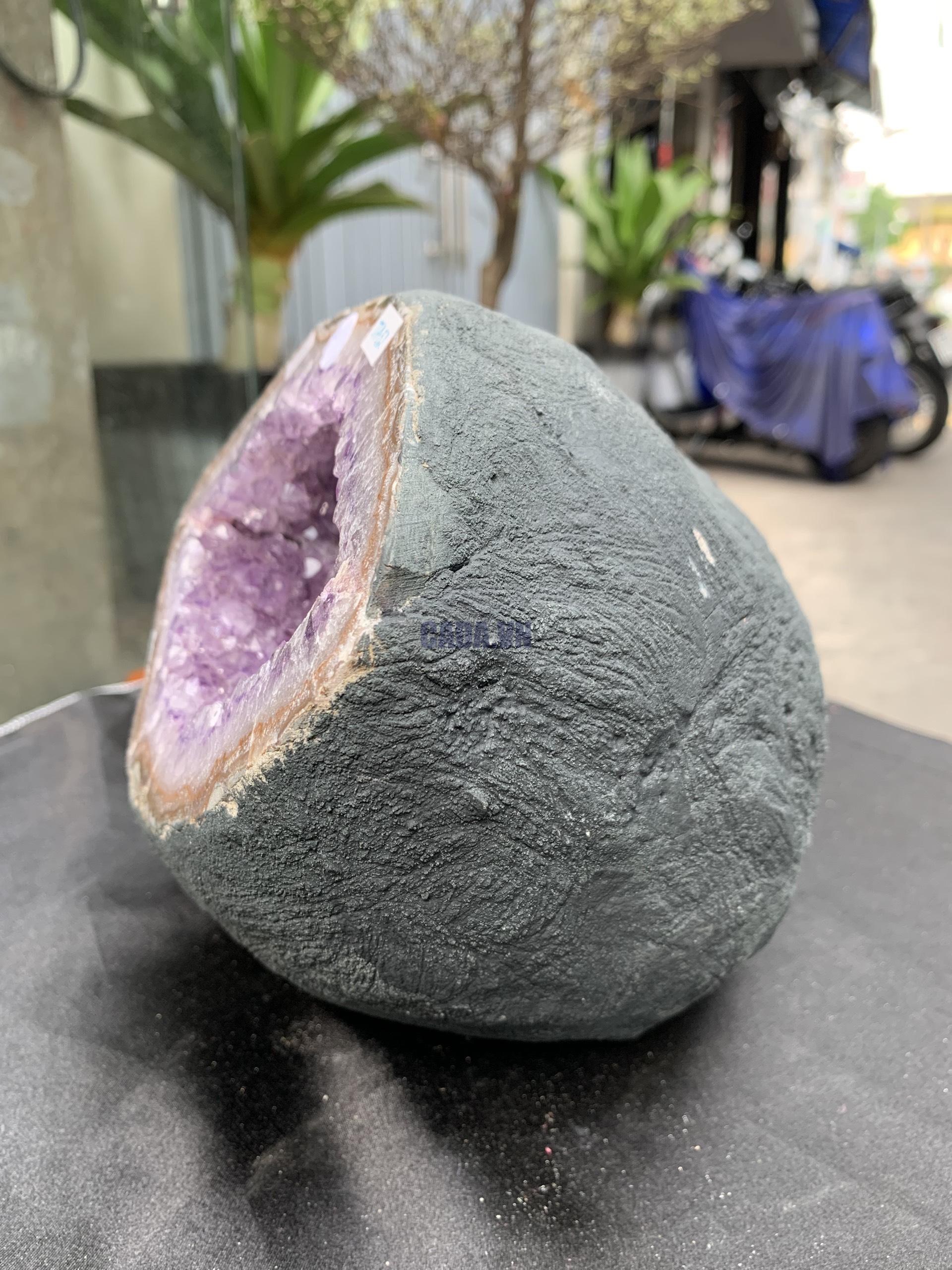 Túi Tiền – Ổ Tụ Tài Thạch Anh Tím – Amethyst (TAT52), KT: 16x12x16CM, KL : 4,26kg