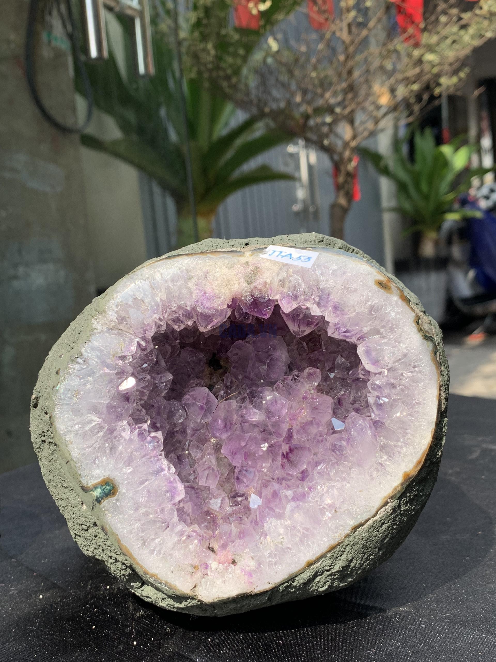 Túi Tiền – Ổ Tụ Tài Thạch Anh Tím – Amethyst (TAT53), KT: 13x11x13CM, KL : 2,6kg