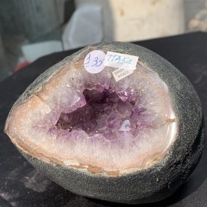 Túi Tiền – Ổ Tụ Tài Thạch Anh Tím – Amethyst (TAT54), KT: 9x7x11CM, KL : 1,325kg