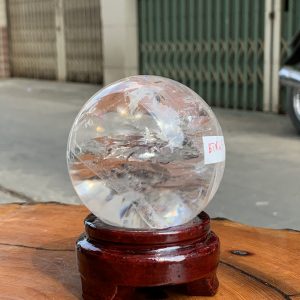 QUẢ CẦU THẠCH ANH TRẮNG (BTR65) ĐK: 7,548CM - KL: 578GRAM | CADA DECOR