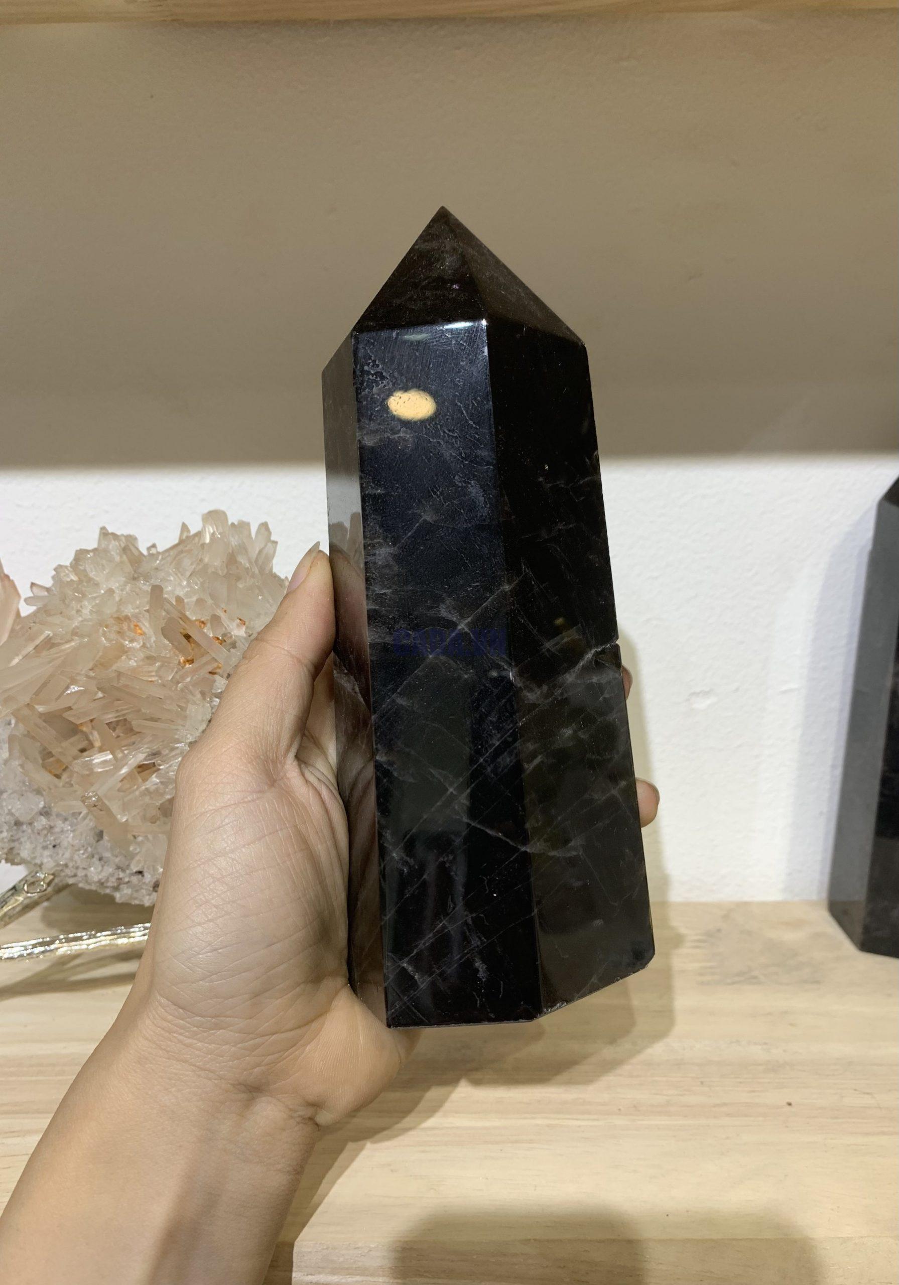 Trụ Thạch Anh Đen – Black Quartz Point (Morion) (TAĐ49) |CADA DECOR