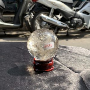 QUẢ CẦU THẠCH ANH TRẮNG (BTR71) ĐK: 6,274CM - KL: 332GRAM | CADA DECOR