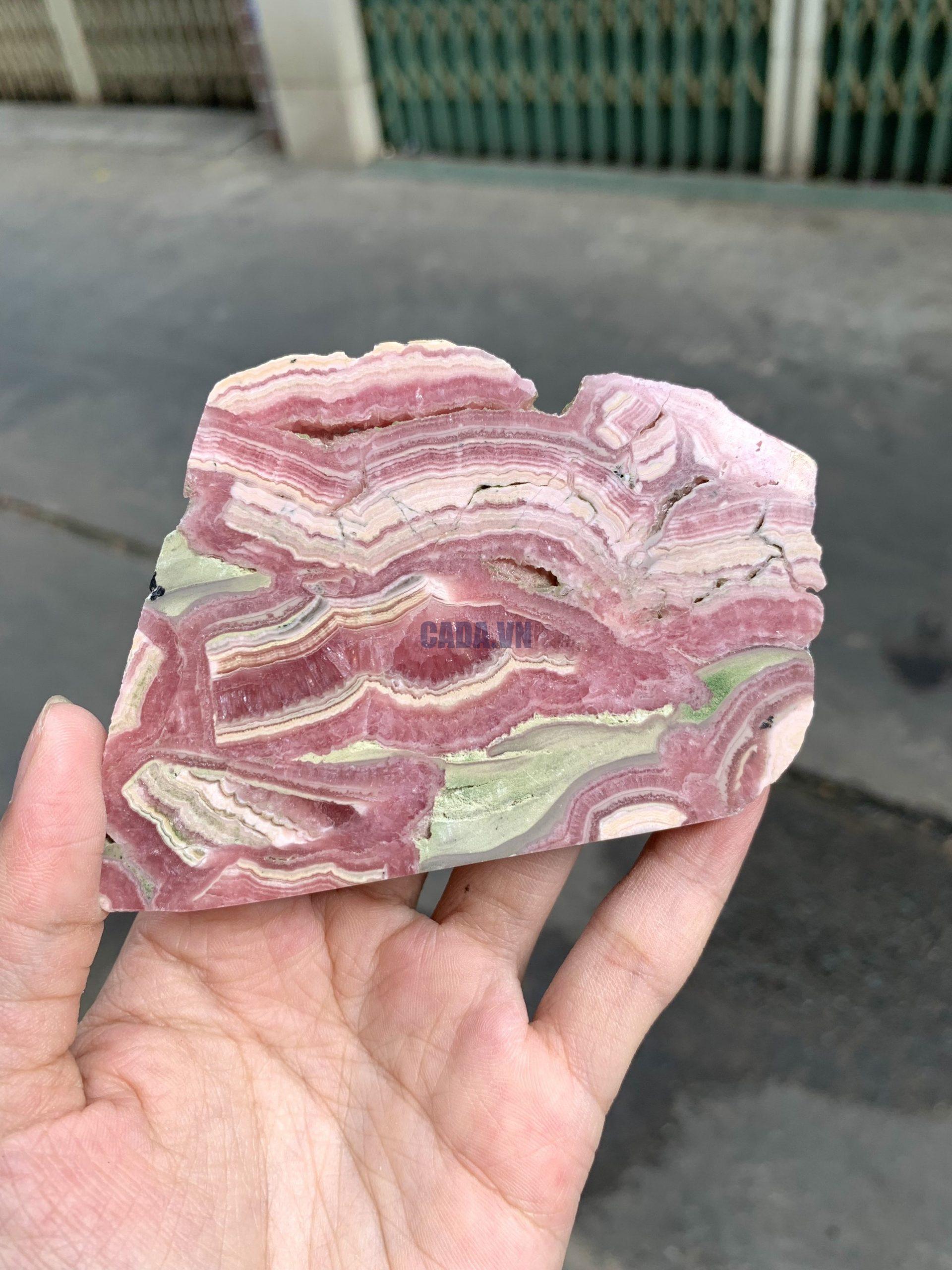 Đá Đào Hoa – Rhodochrosite (ĐH08), KT 7*9CM | CADA DECOR