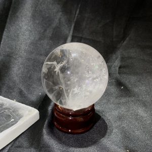 QUẢ CẦU THẠCH ANH TRẮNG (BTR84) ĐK: 6,083CM - KL: 310GRAM | CADA DECOR