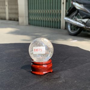 QUẢ CẦU THẠCH ANH TRẮNG (BTR73) ĐK: 4,682CM - KL: 134GRAM | CADA DECOR