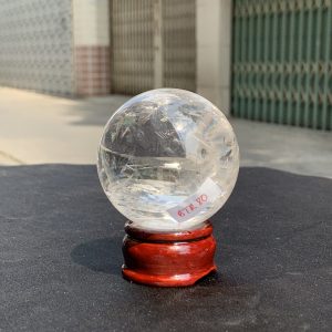 QUẢ CẦU THẠCH ANH TRẮNG (BTR80) ĐK: 6,051CM - KL: 304GRAM | CADA DECOR