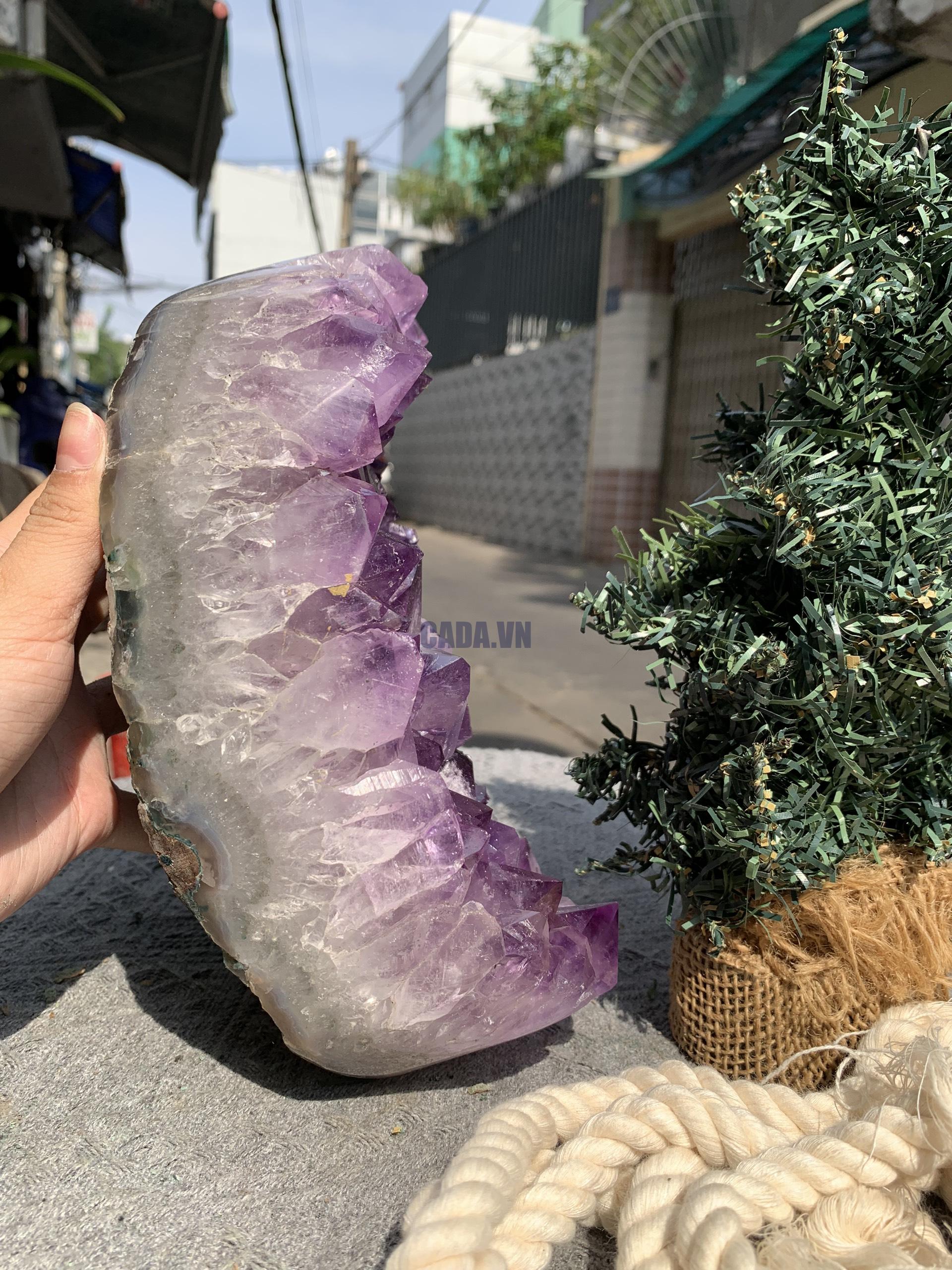 VỈ MẦM THẠCH ANH TÍM (VM07), KT: 20*16,5CM - KL: 4,15KG | CADA DECOR