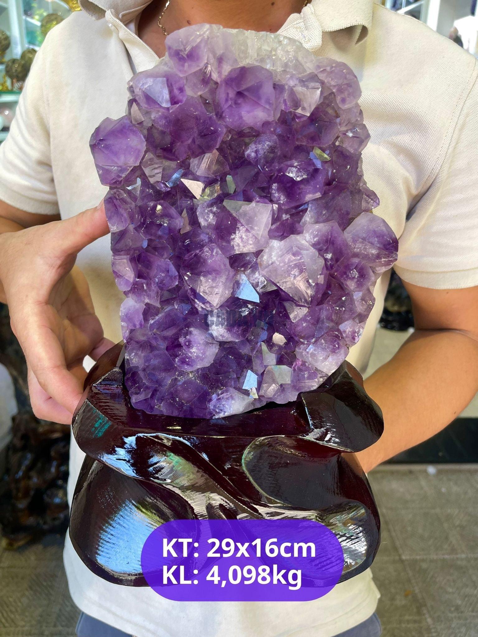 VỈ MẦM THẠCH ANH TÍM (VM07), KT: 29*16CM - KL: 4,098KG | CADA DECOR