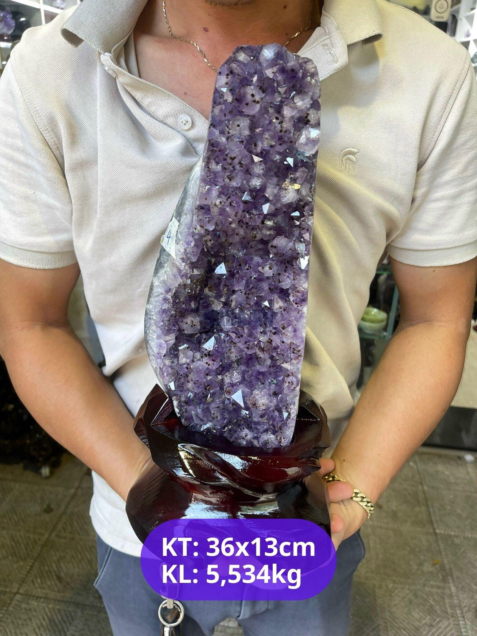 VỈ MẦM THẠCH ANH TÍM (VM10), KT: 36*13CM - KL: 5,534KG | CADA DECOR