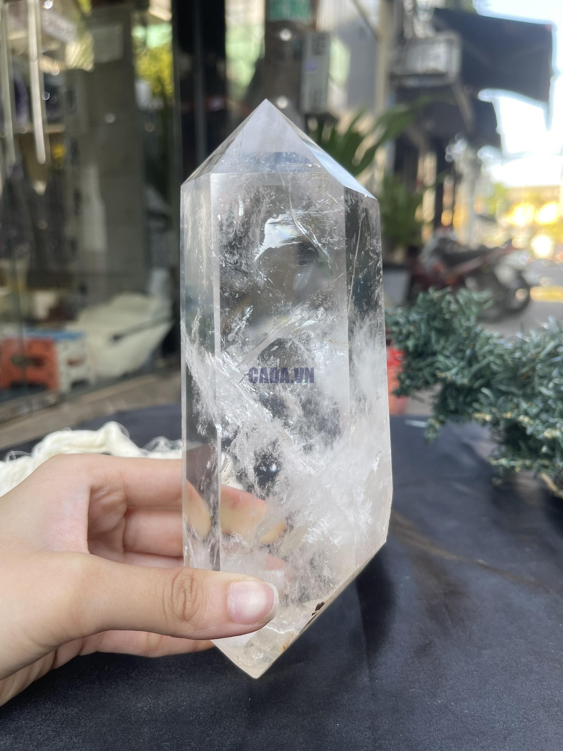 Trụ Thạch Anh Trắng trong – Clear Quartz Point, KL: 1,004KG (TTT210)