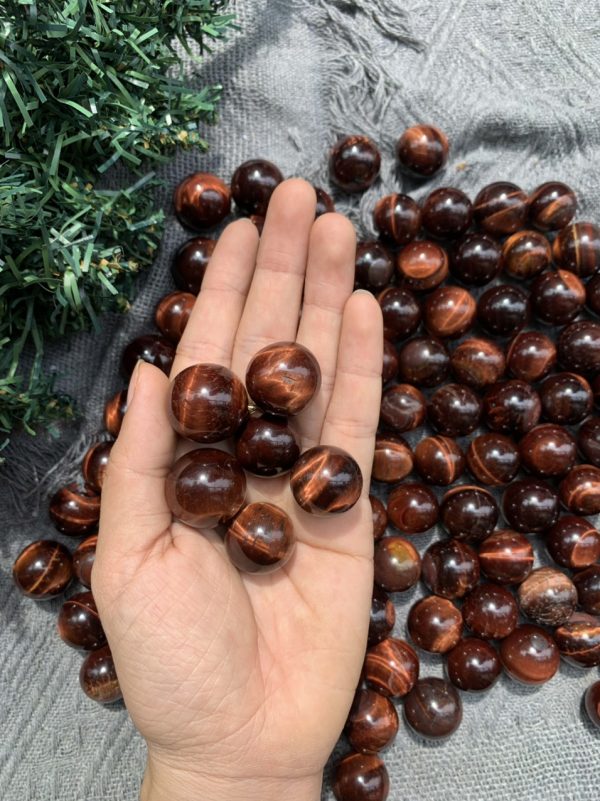 Bi cầu Red Tiger Eye | Đá trang trí, sưu tầm, healing | CADA DECOR